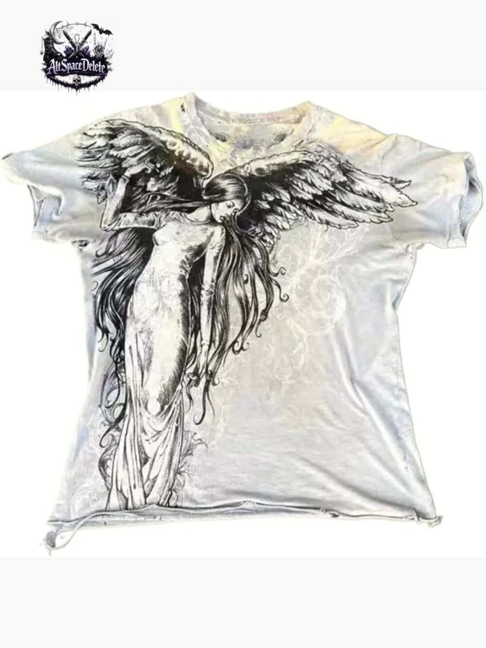 Vintage Grunge T-Shirt Slim Fit Short Sleeve Emo Streetwear Top